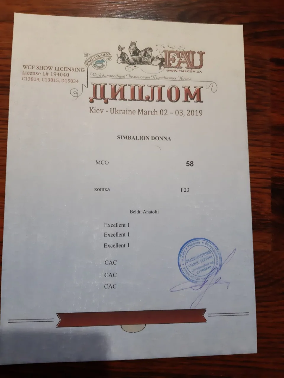 Документи розплідника